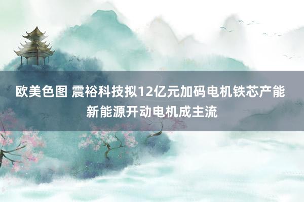 欧美色图 震裕科技拟12亿元加码电机铁芯产能 新能源开动电机成主流