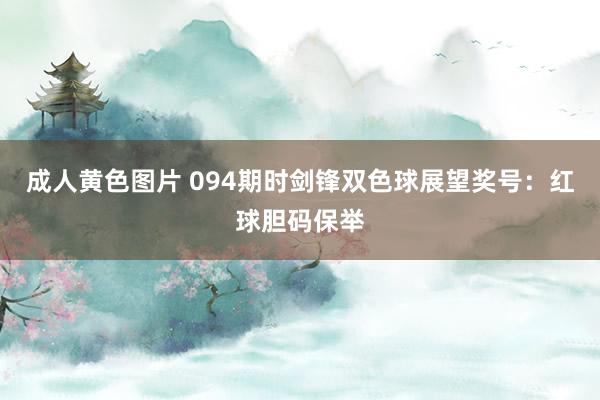 成人黄色图片 094期时剑锋双色球展望奖号：红球胆码保举