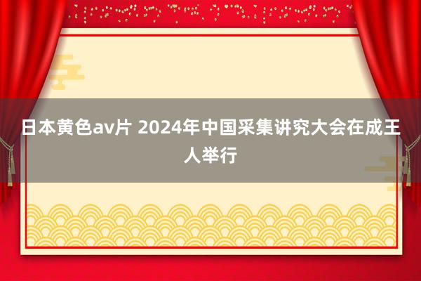 日本黄色av片 2024年中国采集讲究大会在成王人举行