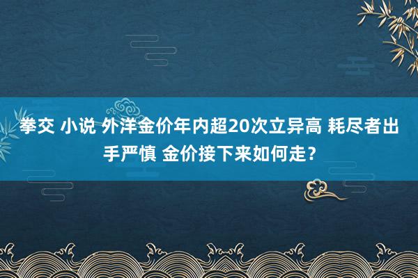 拳交 小说 外洋金价年内超20次立异高 耗尽者出手严慎 金价接下来如何走？