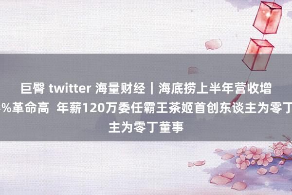 巨臀 twitter 海量财经｜海底捞上半年营收增近14%革命高  年薪120万委任霸王茶姬首创东谈主为零丁董事