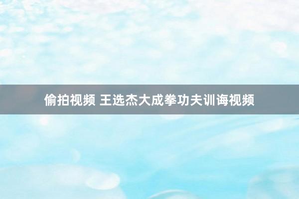 偷拍视频 王选杰大成拳功夫训诲视频