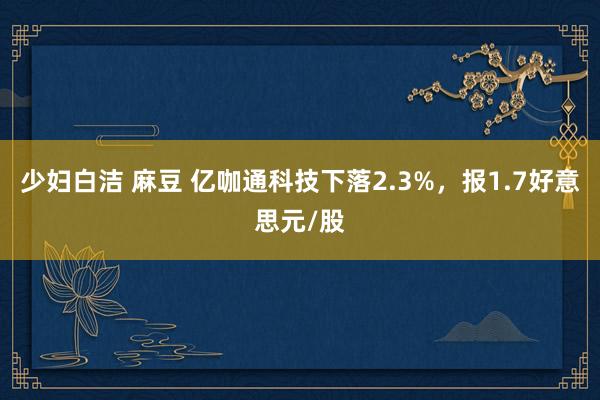 少妇白洁 麻豆 亿咖通科技下落2.3%，报1.7好意思元/股