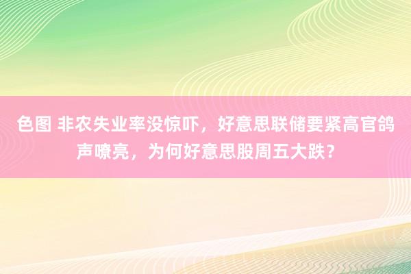 色图 非农失业率没惊吓，好意思联储要紧高官鸽声嘹亮，为何好意思股周五大跌？