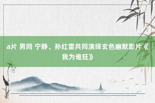 a片 男同 宁静、孙红雷共同演绎玄色幽默影片《我为谁狂》