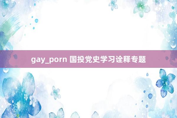 gay_porn 国投党史学习诠释专题